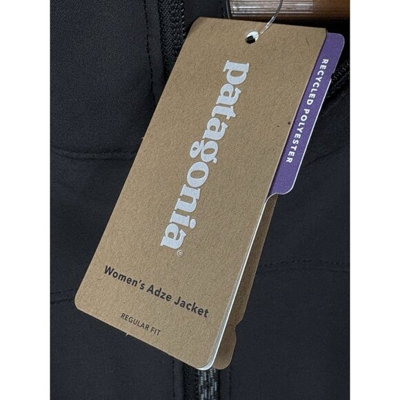 NWT Patagonia Women’s XL Black Adze Jacket *Read* *Logo* Full Zip Stretch - Picture 9 of 15